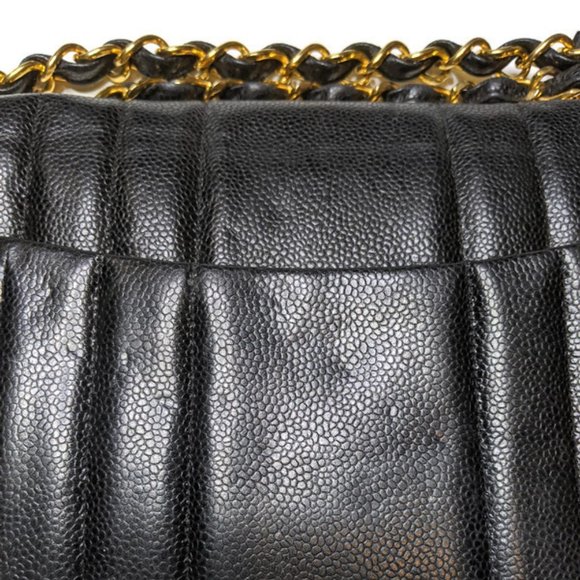 Chanel Vertical Black Caviar Leather Shoulder Bag - Picture 14 of 16